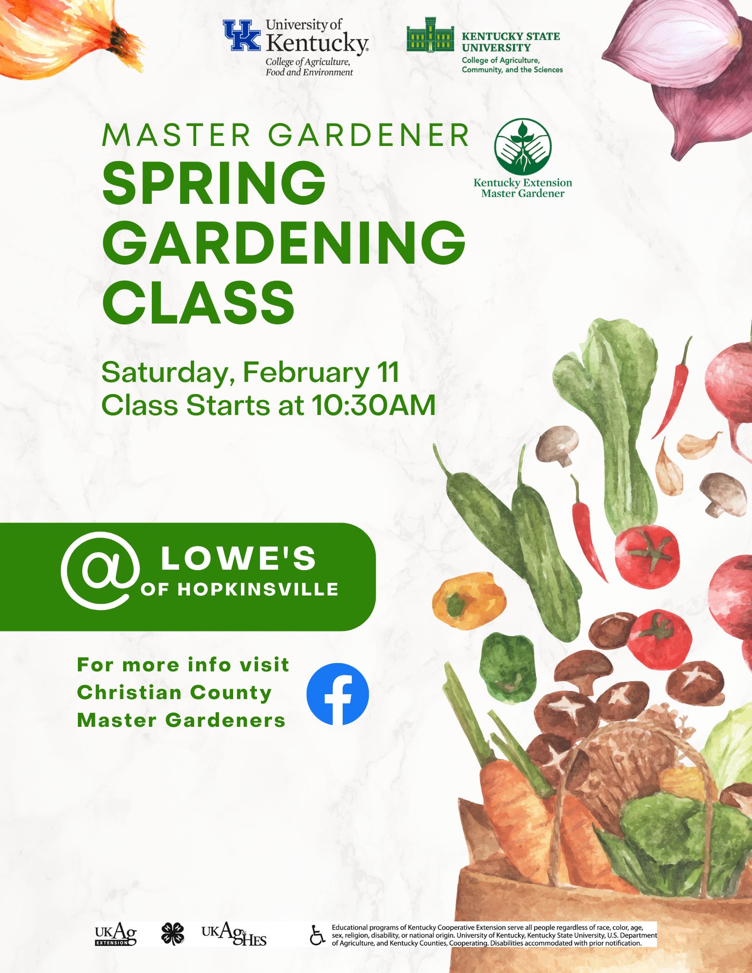 Spring Gardening Class Flyer