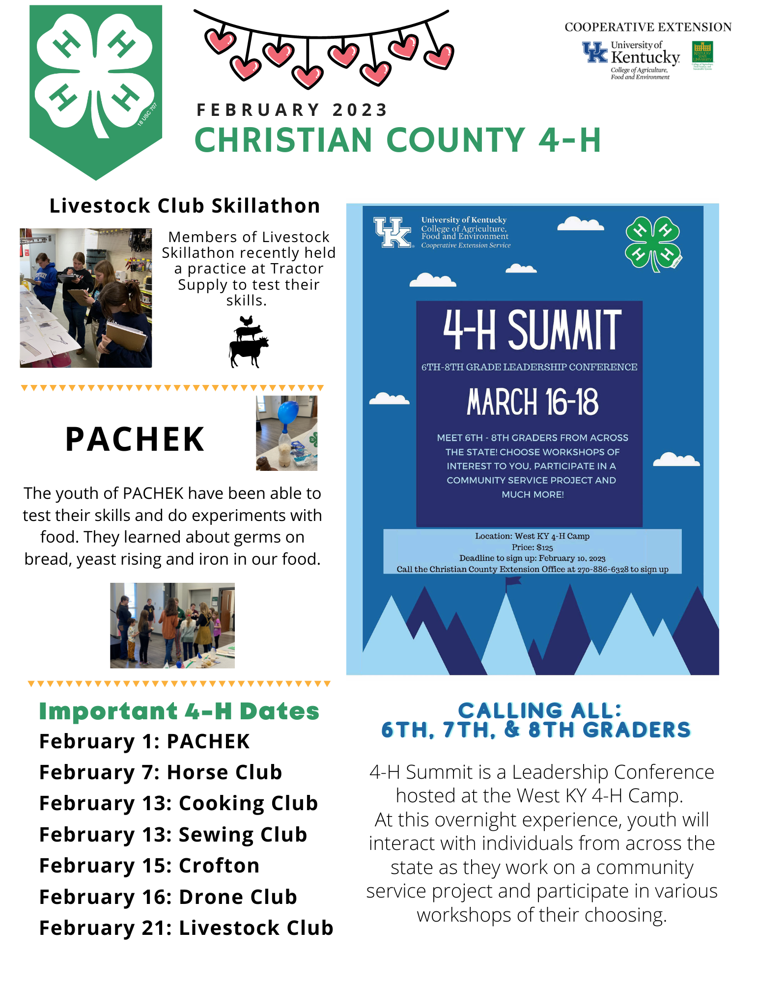 Page 1 of February Newsletter